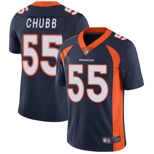 Men Denver Broncos #55 Bradley Chubb Navy Blue Alternate Vapor Untouchable Limited Player Football NFL Jersey